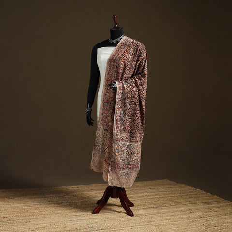 Kalamkari Hand Block Print Natural Dyed Cotton Dupatta 78