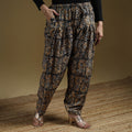 Black - Pedana Kalamkari Hand Block Print Natural Dyed Cotton Salwar 18