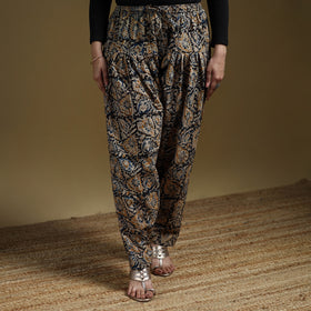Black - Pedana Kalamkari Hand Block Print Natural Dyed Cotton Salwar 18