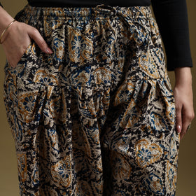 Black - Pedana Kalamkari Hand Block Print Natural Dyed Cotton Salwar 18