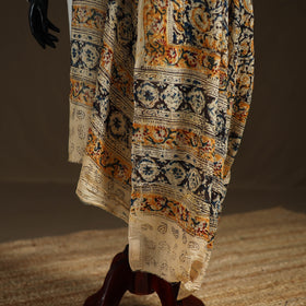 Kalamkari Hand Block Print Natural Dyed Cotton Dupatta 79
