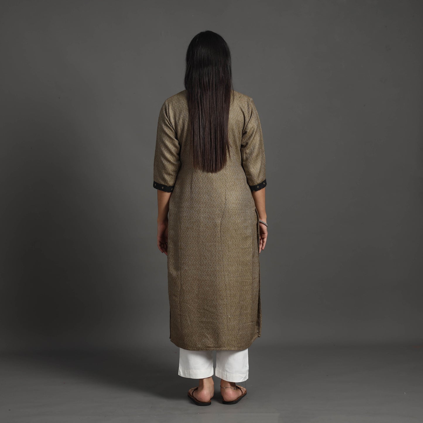 Shuchi Brown Merino Woolen Kurta