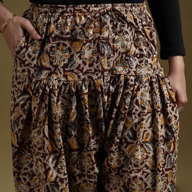 Maroon - Pedana Kalamkari Hand Block Print Natural Dyed Cotton Salwar 16