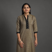 Shuchi Brown Merino Woolen Kurta