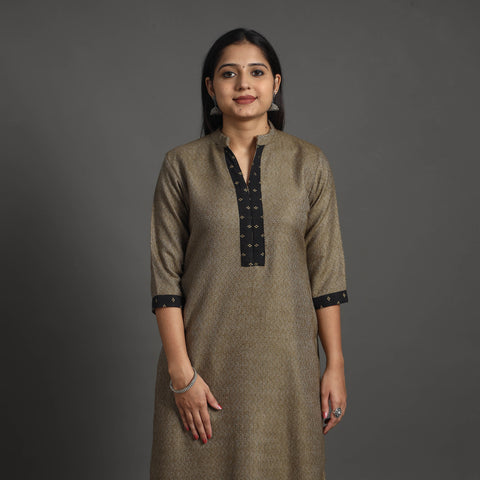 Shuchi Brown Merino Woolen Kurta