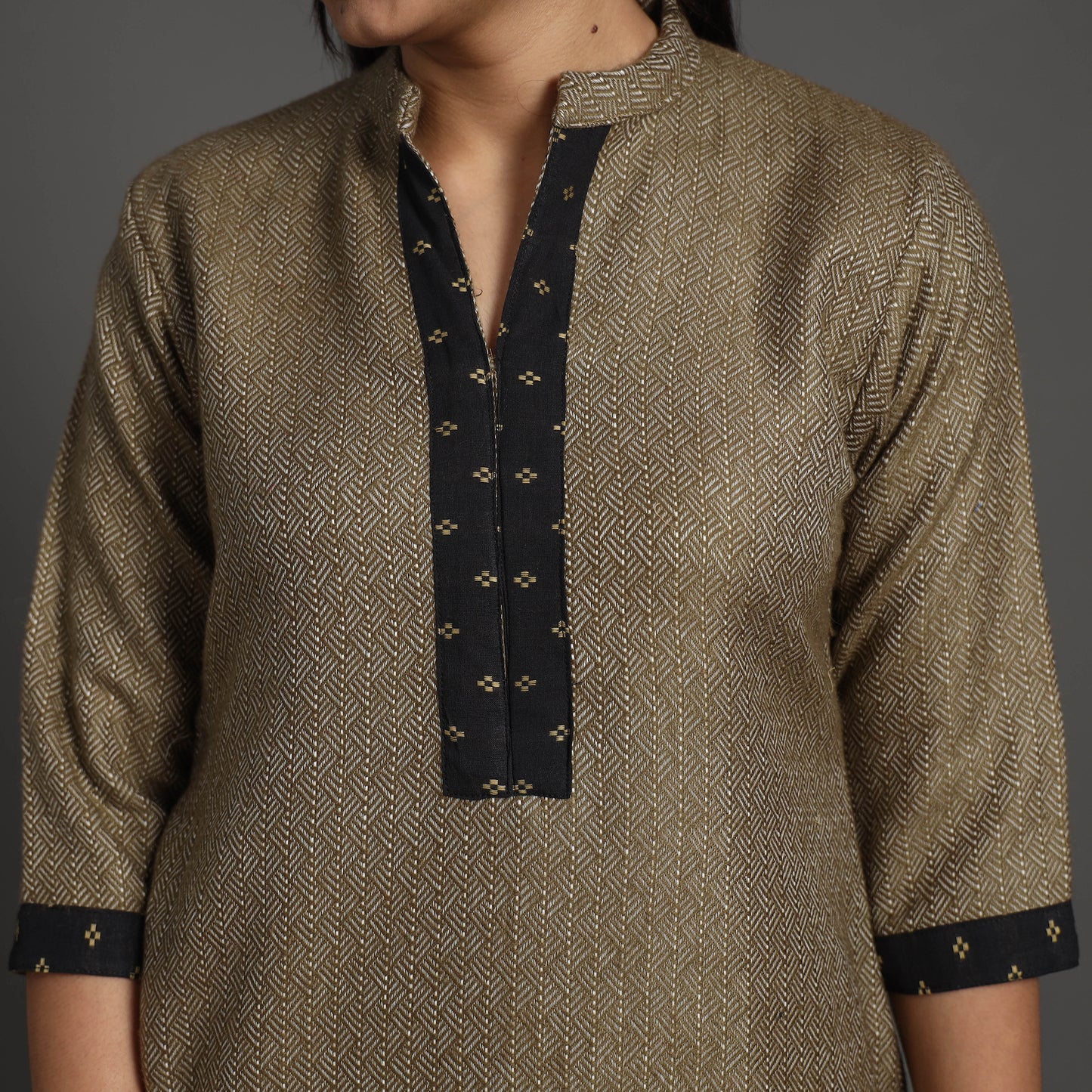 Shuchi Brown Merino Woolen Kurta