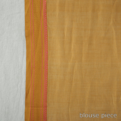 Orange - Traditional Maheshwari Silk Handloom Zari Work Saree 23