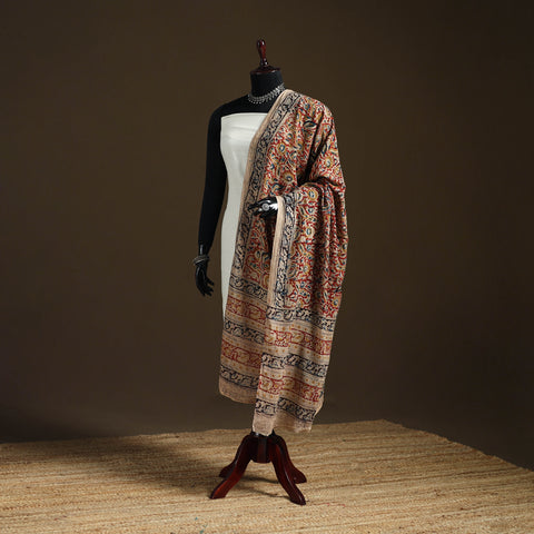 Kalamkari Hand Block Print Natural Dyed Cotton Dupatta 82