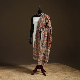 Kalamkari Hand Block Print Natural Dyed Cotton Dupatta 82