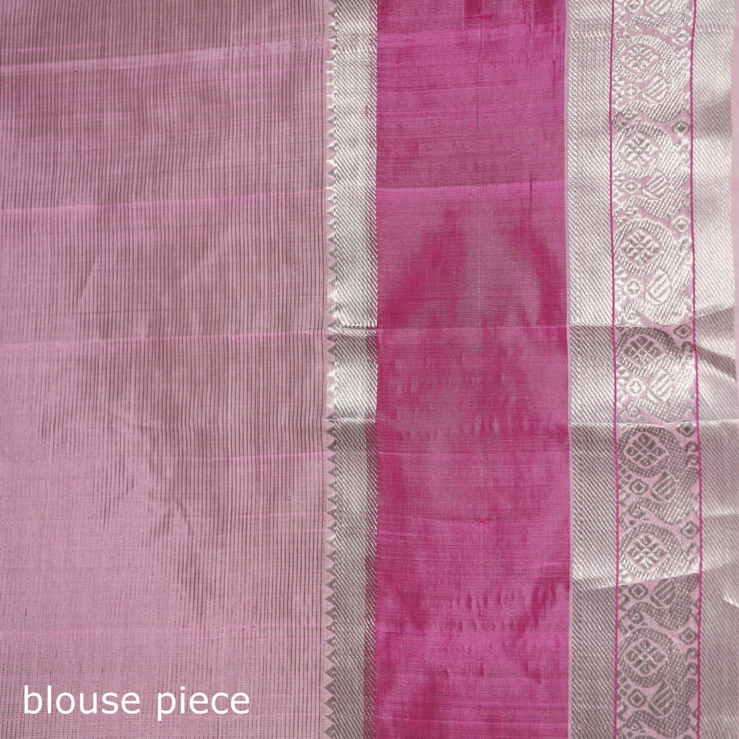 White - Pure Handwoven Mangalagiri Silk Cotton Pattu Saree with Zari Border 25
