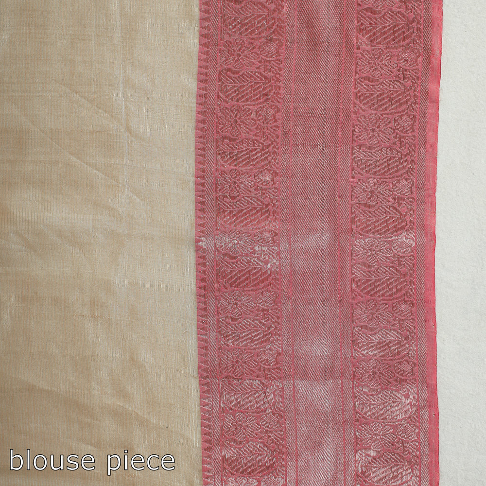 Original Mangalagiri Silk Cotton Zari Stripe Handloom Saree with Zari Border