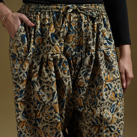 Multicolor - Pedana Kalamkari Hand Block Print Natural Dyed Cotton Salwar 11