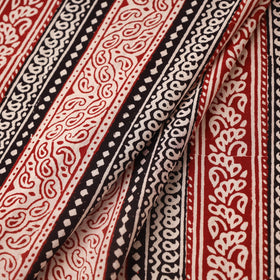 Red Bagh Hand Block Print Natural Dyed Cotton Fabric