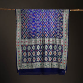 Kutch Bandhani Fine Georgette Banarasi Neem Zari Jaal Saree 09