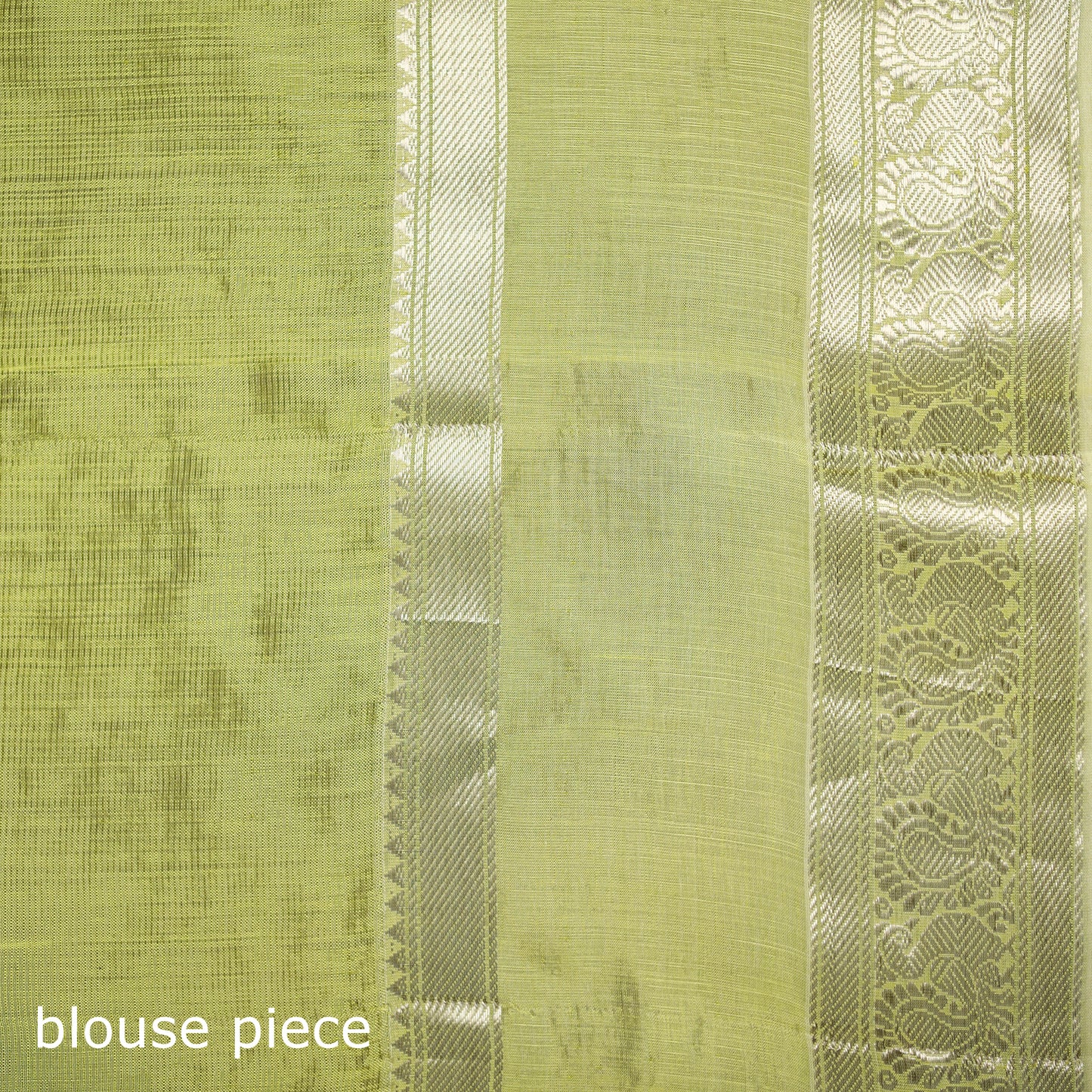 White - Pure Handwoven Mangalagiri Silk Cotton Pattu Saree with Zari Border 28