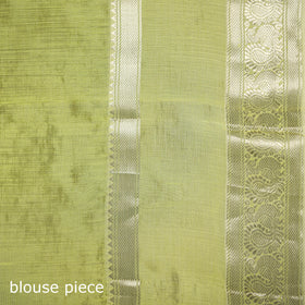 White - Pure Handwoven Mangalagiri Silk Cotton Pattu Saree with Zari Border 28