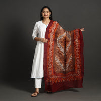 Brown - Kutch Tie-Dye Cotton Bandhani Dupatta 03