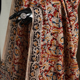 Kalamkari Hand Block Print Natural Dyed Cotton Dupatta 86