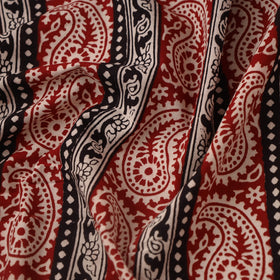 Red Bagh Hand Block Print Natural Dyed Cotton Fabric