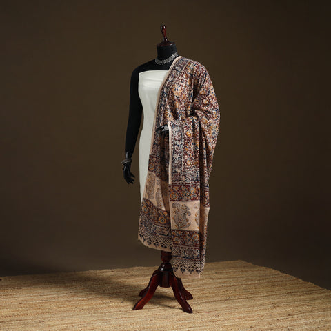 Kalamkari Hand Block Print Natural Dyed Cotton Dupatta 87