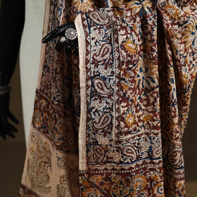Kalamkari Hand Block Print Natural Dyed Cotton Dupatta 87