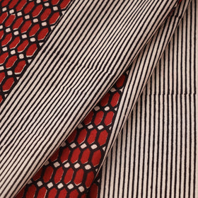 Red Bagh Hand Block Print Natural Dyed Cotton Fabric