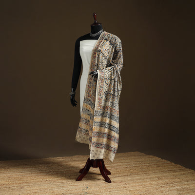 Kalamkari Hand Block Print Natural Dyed Cotton Dupatta 88