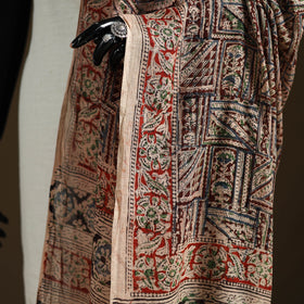 Kalamkari Hand Block Print Natural Dyed Cotton Dupatta 89