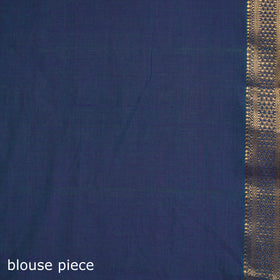 Blue - Pure Handwoven Mangalagiri Cotton Saree with Nizam Zari Border 32