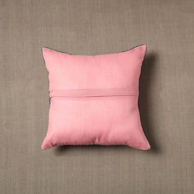 Buy Peach Block Print Cotton Sanganeri Cushion Cover