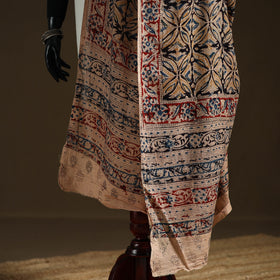 Kalamkari Hand Block Print Natural Dyed Cotton Dupatta 90