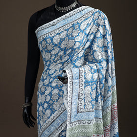 Sanganeri Hand Block Print Pure Mul Cotton Ready To Wear Saree 62