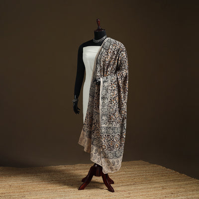 Kalamkari Hand Block Print Natural Dyed Cotton Dupatta 91