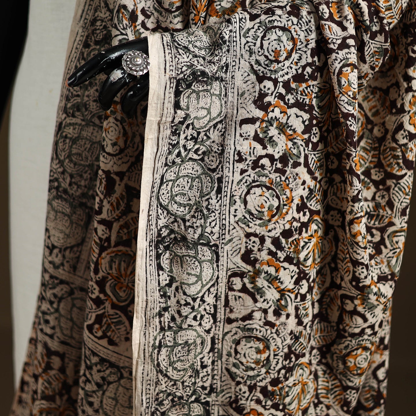 Kalamkari Hand Block Print Natural Dyed Cotton Dupatta 91