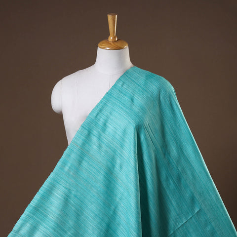 Blue - vidarbha tussar x ghicha silk handloom fabric 02