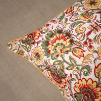 Multicolor - Sanganeri Block Print Cotton Cushion Cover (16 x 16 in) 13