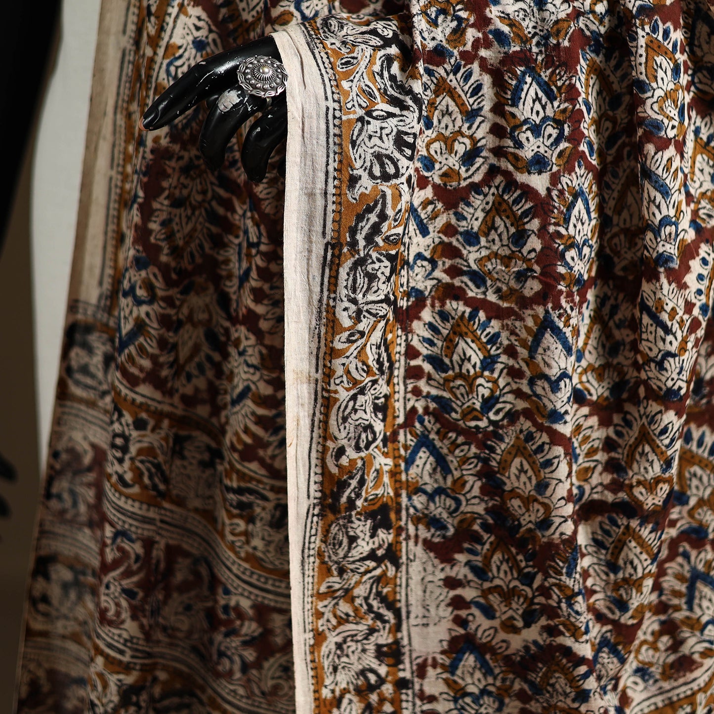 Kalamkari Hand Block Print Natural Dyed Cotton Dupatta 92
