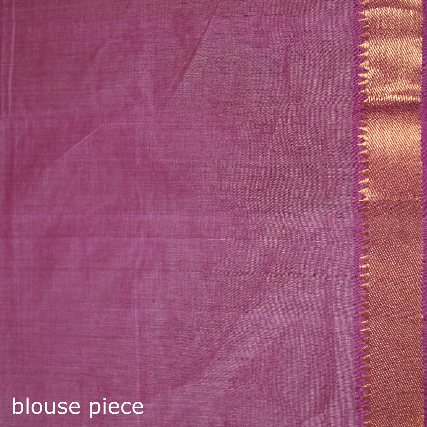 Pink - Pure Handwoven Mangalagiri Cotton Saree with Nizam Zari Border 34
