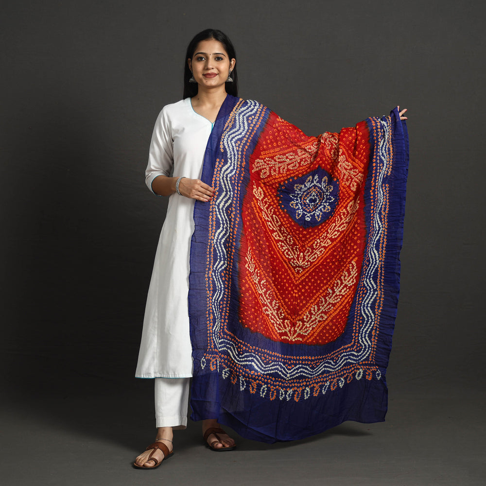 Kutch Tie-Dye Cotton Bandhani Dupatta 14