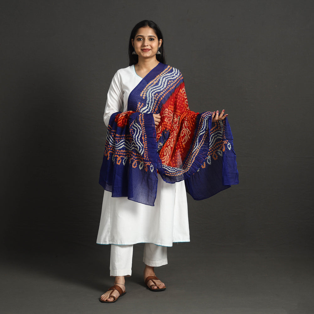 Kutch Tie-Dye Cotton Bandhani Dupatta 14