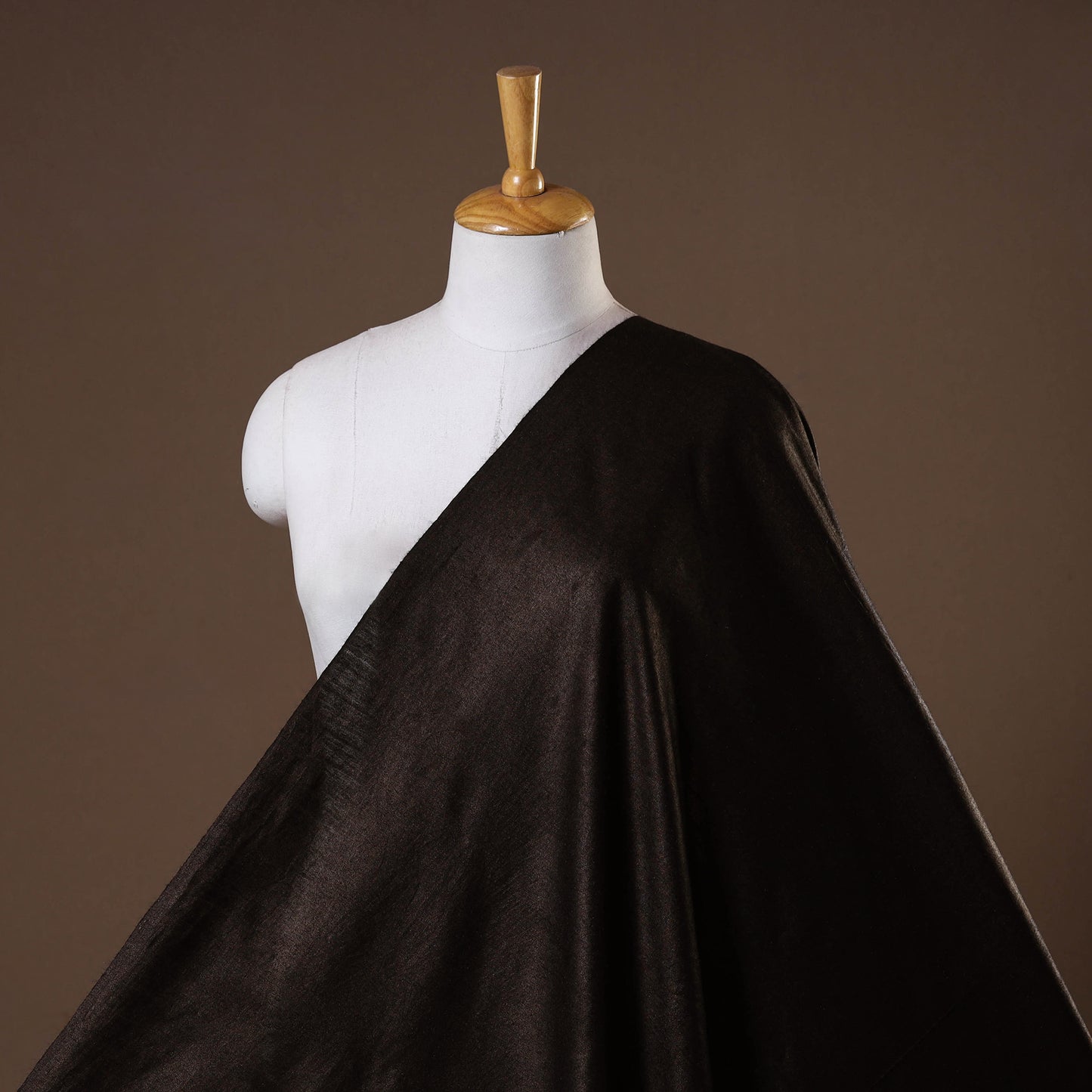 Black - vidarbha tussar x katia silk handloom fabric 07