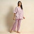  Hand Block Printed Cotton Kaftan & Pyjama Night Suit Set 