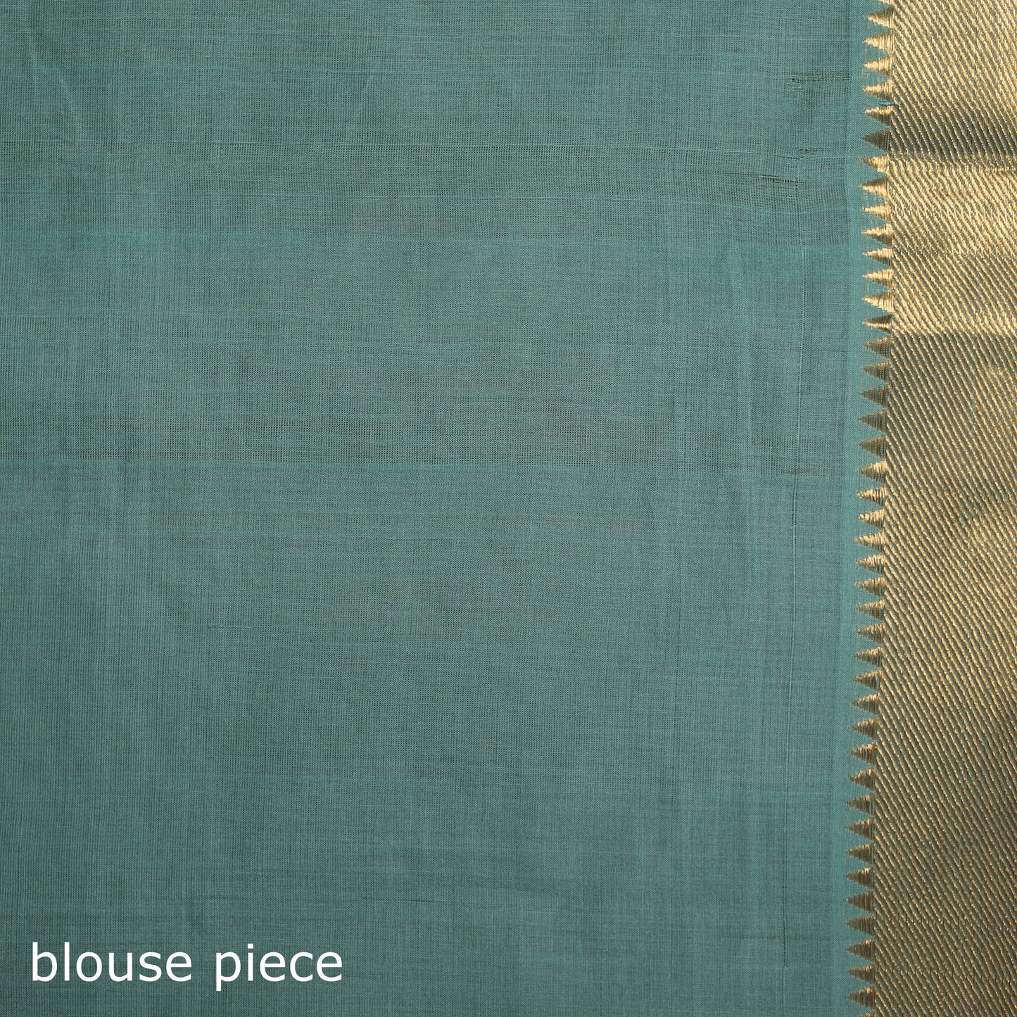 Green - Pure Handwoven Mangalagiri Cotton Saree with Nizam Zari Border 35