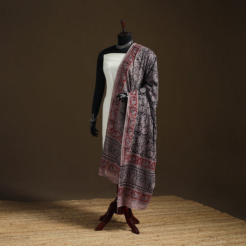 Kalamkari Hand Block Print Natural Dyed Cotton Dupatta 94