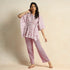  Hand Block Printed Cotton Kaftan & Pyjama Night Suit Set 