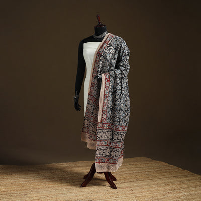 Kalamkari Hand Block Print Natural Dyed Cotton Dupatta 95
