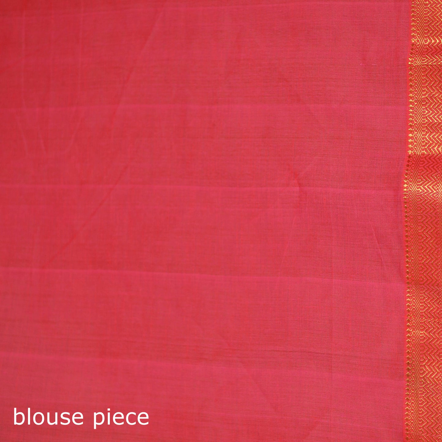 Pink - Pure Handwoven Mangalagiri Cotton Saree with Nizam Zari Border 36