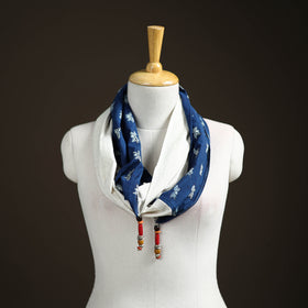 Hand Block Print Scarf with Latkan 02