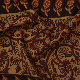 Brown Bagh Hand Block Print Natural Dyed Cotton Fabric