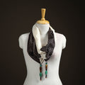 Ajrakh Block Print Scarf with Latkan 03